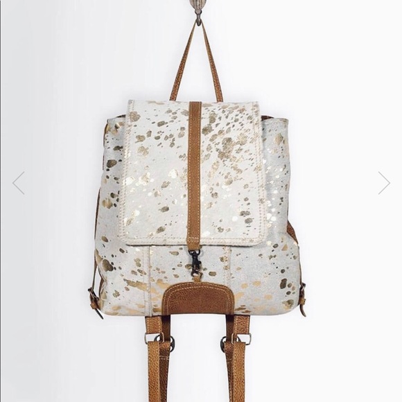 myra cowhide backpack